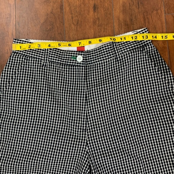 Tommy Hilfiger High-rise Black&White Gingham Cotton Shorts with Pockets - Picture 7 of 7